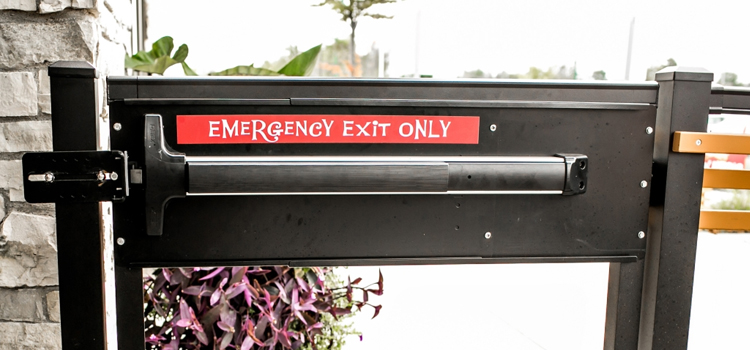 emergency push bar installation in Riverside